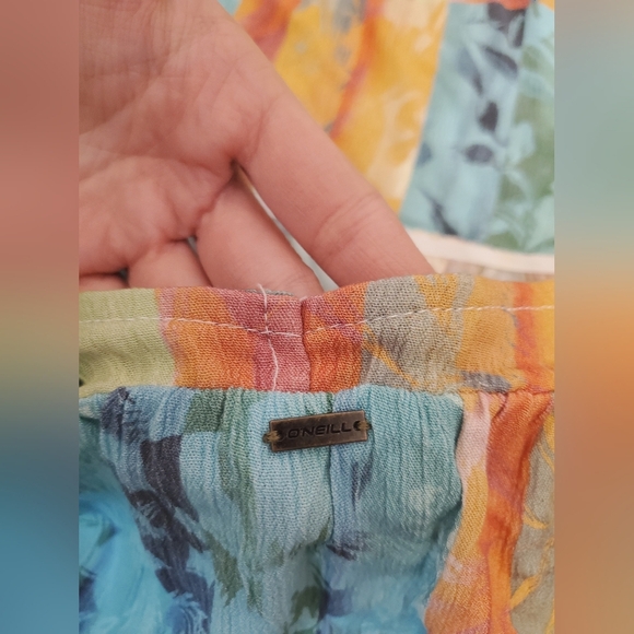 NWT O'Neill Jennifer Woven Maxi Tank Dress. Neck Tie. Backless. Tropical. Boho. - Picture 9 of 16